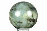 Flashy, Polished Labradorite Sphere - Great Color Play #292091-1